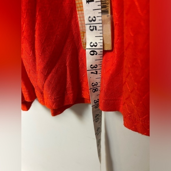 FRENCH CONNECTION Orange Sleeveless Orange V-Neck stretchy Dress 12 feminine - Picture 6 of 8